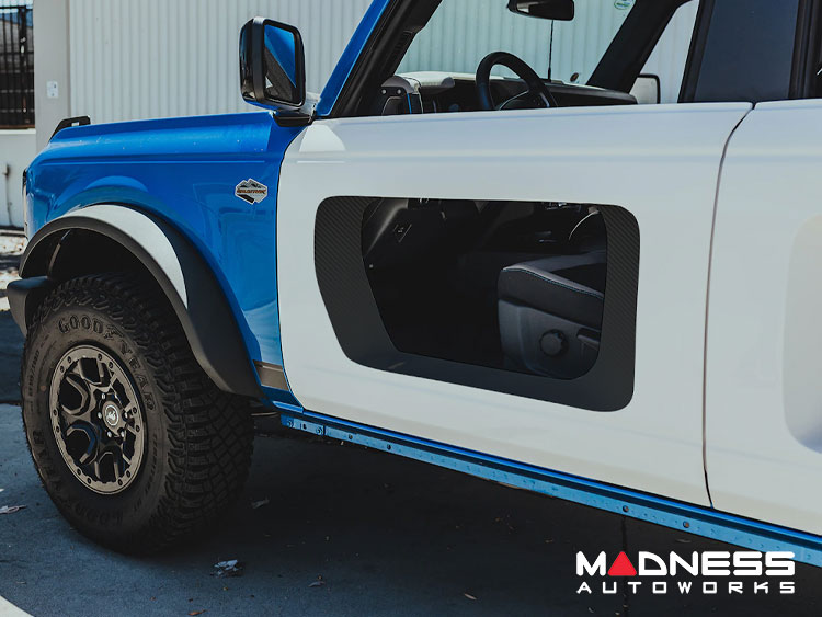Ford Bronco Halo Doors - Anderson Composites - 4 Door - Fiberglass with Carbon Fiber Inserts - Front